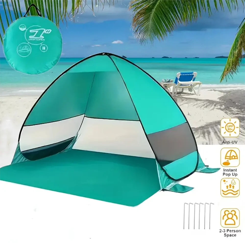 Quick Set Up.Pop Up Beach Tent Portable Sun Shade Shelter Outdoor Camping Fishing Canopy,Camping Accessories,Sturdy Construction