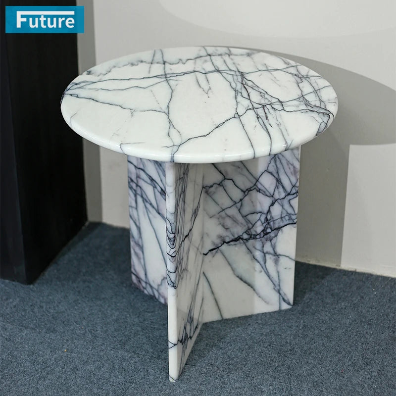 Luxury Designer Best Selling Rustic Industrial Style Marble SideTable for Living Room Center Piece and Home Decor