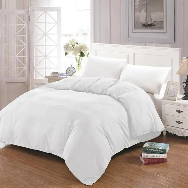 Duvet Cover White Black Gray Comforter/Quilt/Blanket case Twin Full Queen King double single Bedding 220x240 200x200 150 Hot