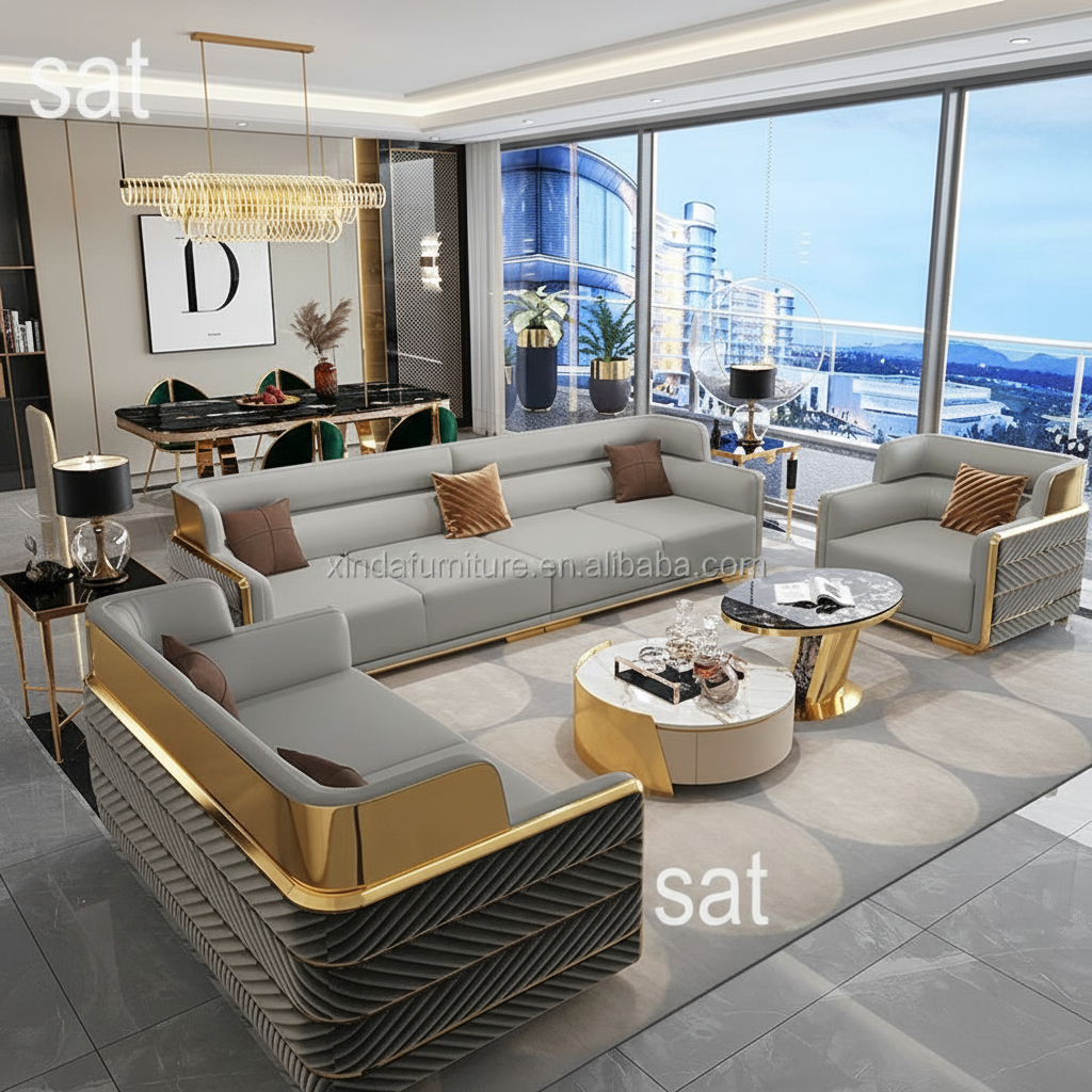 Decor Sofas Set Real Leather Sectional Beige Sofa Living Room Luxury Contemporary Modern Leather Sofa In Leather
