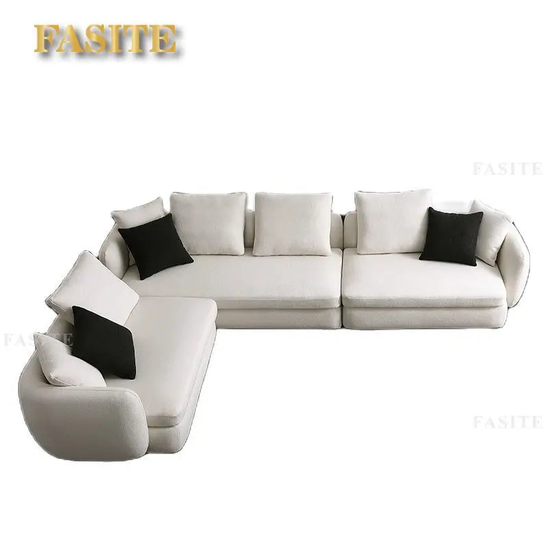 Italian Minimalist Fabric Sofa Detachable and Washable Living Room Modern Minimalist Combination Small Apartment High profile