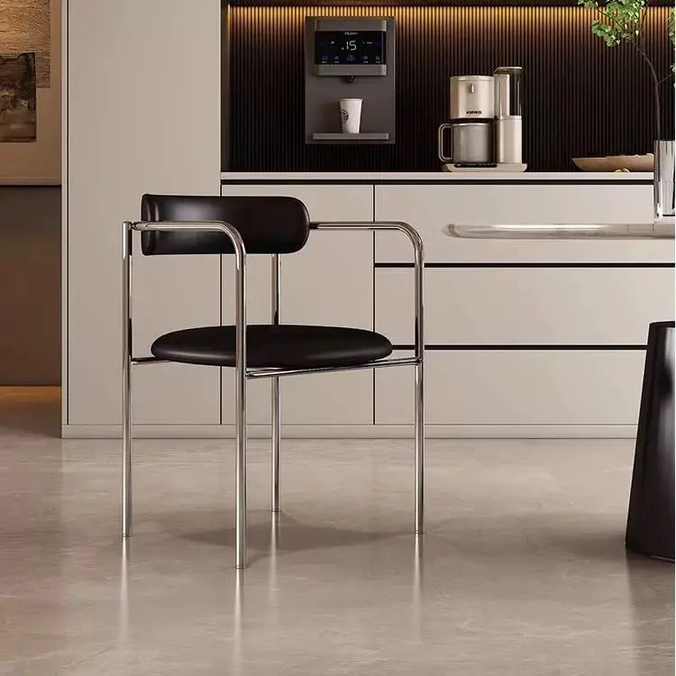Modern Stainless Steel Dining Chair Designer Dining Chair Home Furniture Bauhaus Single Person Chair Medieval Negotiation Chair