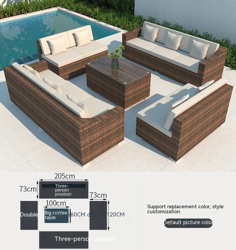 # Rattan Outdoor Wicker Patio Garden Sofa Fancy Sofa and Table Sets