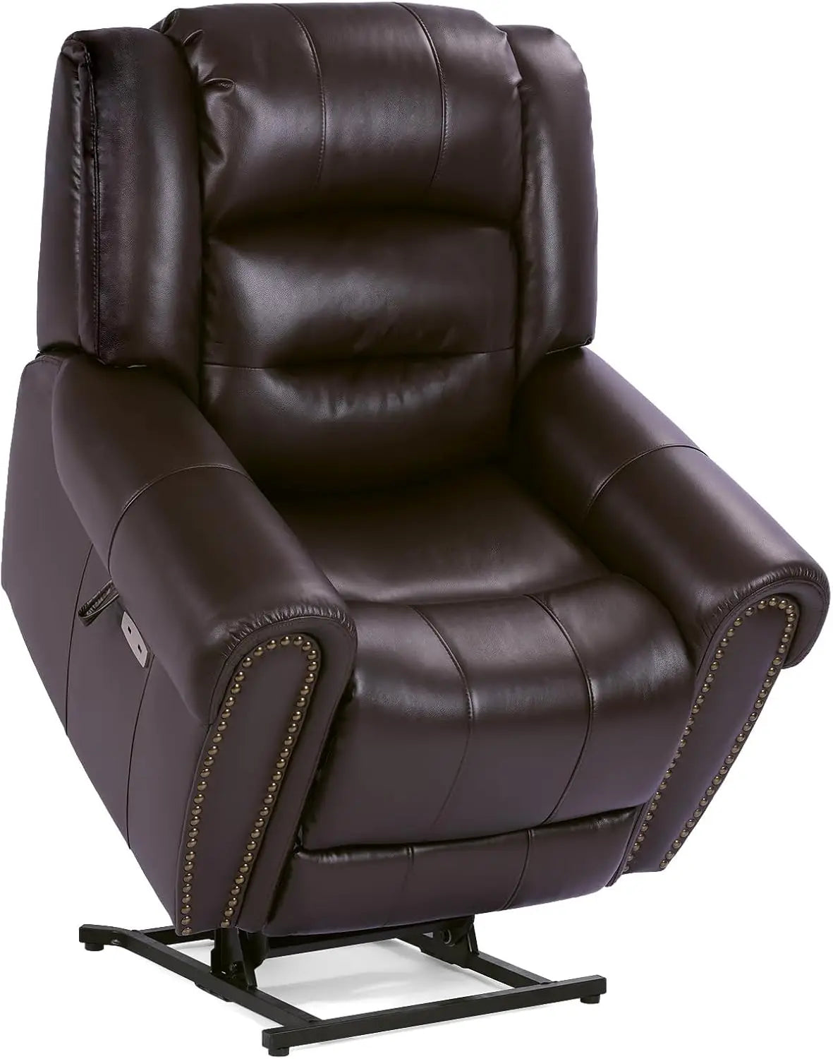Classical Large Power Lift Recliner Chair for Elderly with Heat and Massage, Dual Motor Lay Flat Electric Lift Chair Recliner