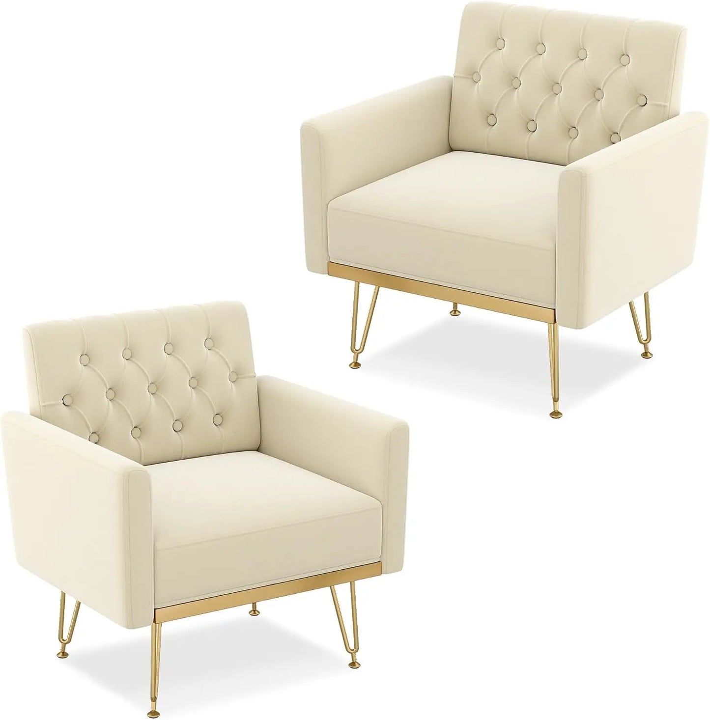 Accent Chair for Living Room, Comfy Oversized Velvet Upholstered Arm Chairs, Mid Century Modern Reading Single Sofa Side Chair