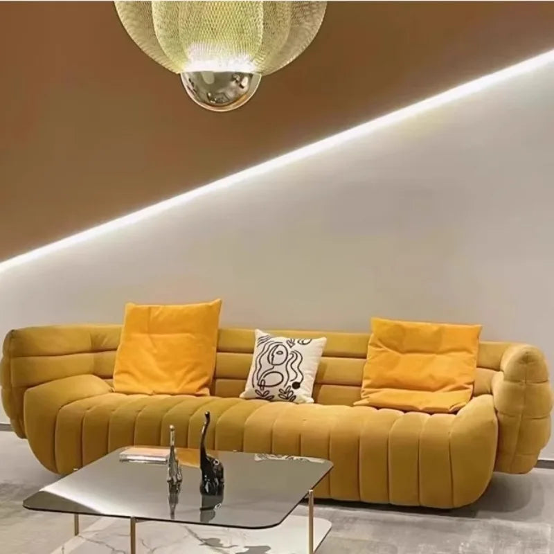 Minimalist Yellow Living Room Sofas Velvet Classic Soft Lounge Living Living Room Sofas Togo Soft Muebles De Sala Furniture Home