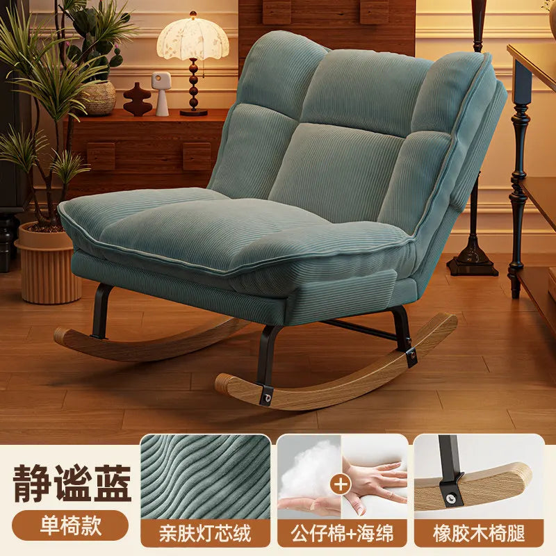Rocking chair Reclining chair Adults can sleep and lie down Lunch break New balcony Home leisure Lazy sofa