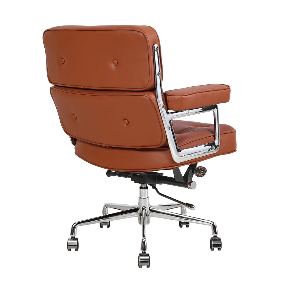 EU Stock TY205C Light Brown Robin Chair Genuine Leather Lobby Office Computer Chair Home and Office