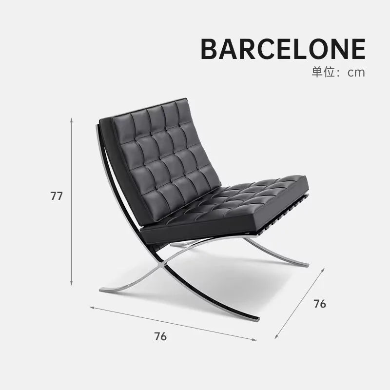 Nordic leather sofa chair light luxury modern single chair living room balcony leisure chair