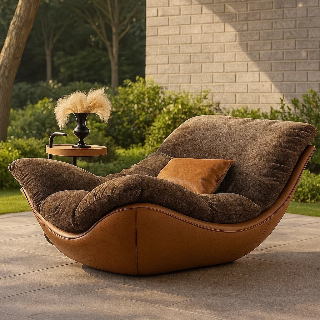 Nordic creative modern minimalist living room leisure chair sofa recliner lazy sofa bedroom advanced