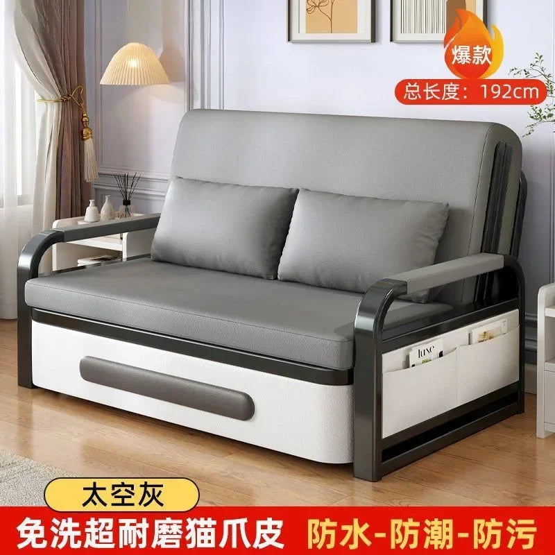 Sofa bed integrated dual-purpose small apartment Internet celebrity balcony multi-function retractable bed New technology