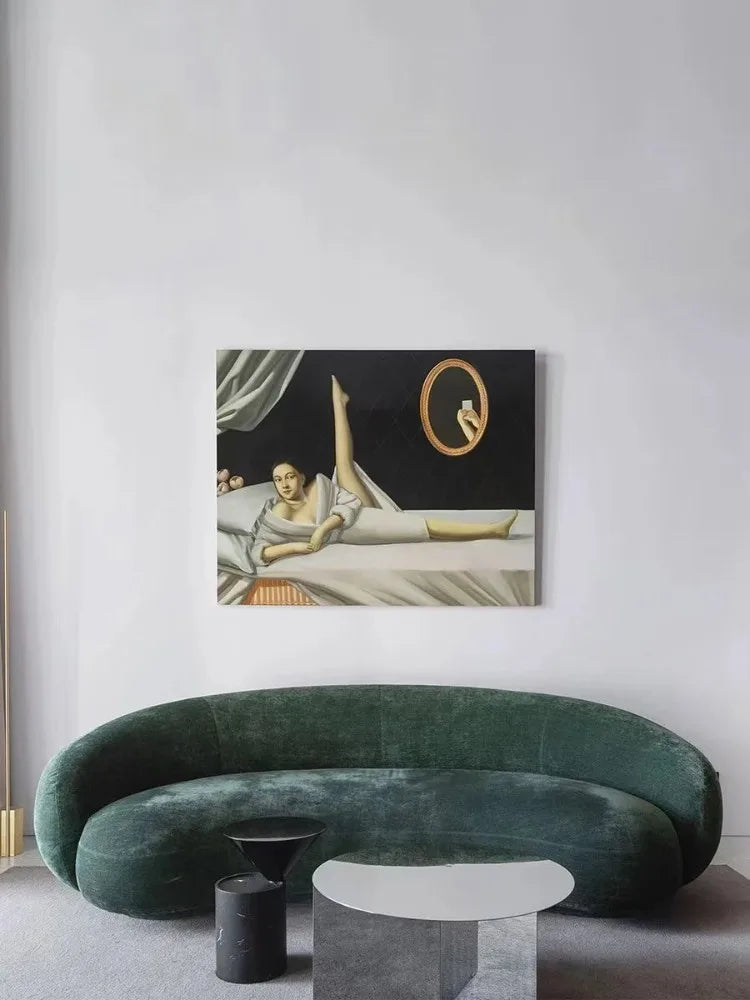 Recliner Luxury Sofa New In Floor 3 Seater Full Body Design Couch Minimalist Green Design Canape Salon Living Room Furniture