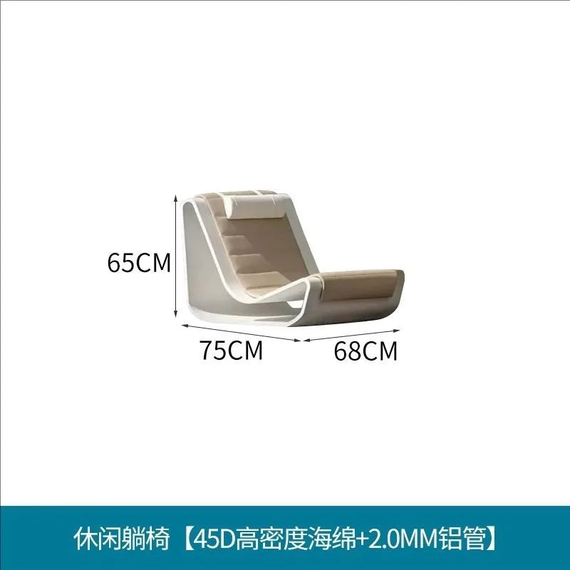 Outdoor teak courtyard Nordic style open-air famous villa anti-corrosion solid wood goose soft stone sofa