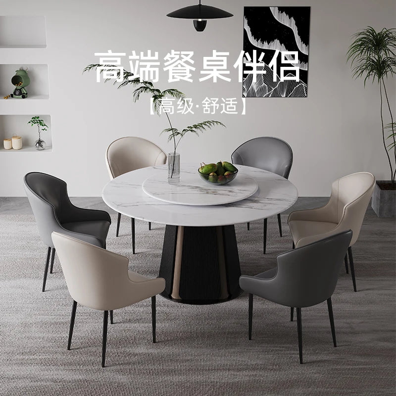 Modern simple dining chair household light luxury high-end back chair Italian minimalist leisure stool restaurant dining table c
