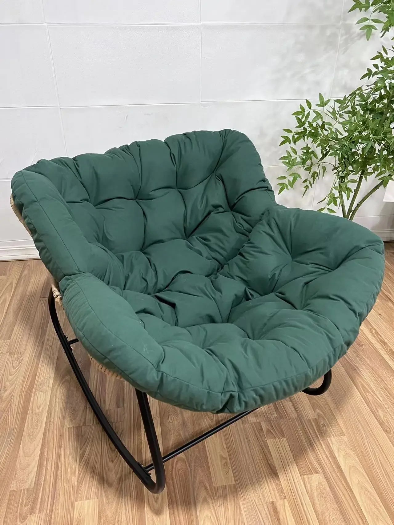 Metal Rocking Chair Adult Reclining Chair Balcon Home Single Leisure Chairs Living Room Red Sofa Chair Lazy Recliner