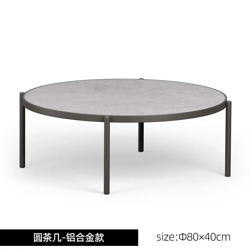 Outdoor Sofa Teak Outdoor Balcony Courtyard Rope Weaving Outdoor Tea Table Combination Garden Solid Wood Furniture