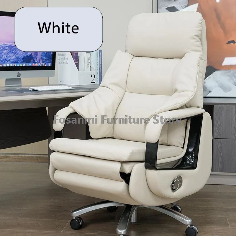 Electric Comfortable Boss Executives Office Chair Leather Reclining Soft Home Computer Chairs Ergonomic Gaming Desk Swivel Chair