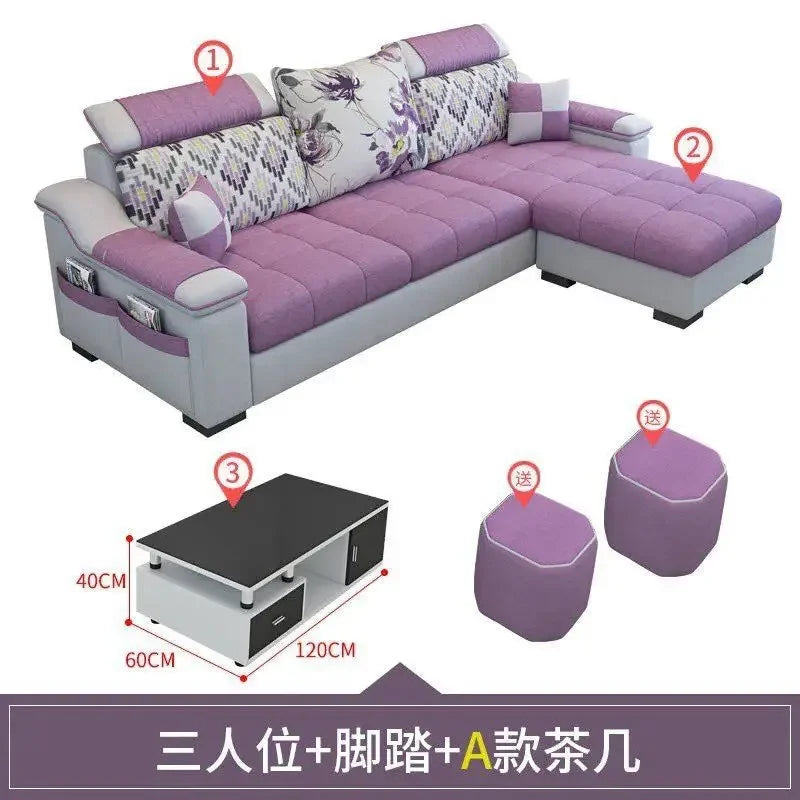 Living room, simple, modern, rental room, three people, removable and washable, small apartment, Nordic