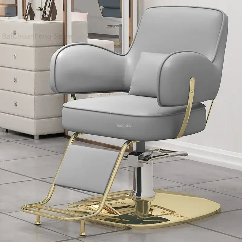 Beauty Salon Chair professional Hairdressing Chairs Stainless Steel Barber Chairs Modern Salon Furniture simple Lift Swivel Seat
