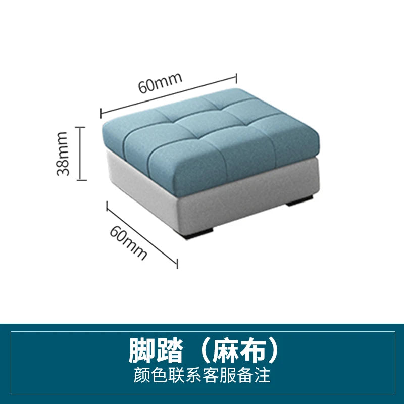 Modern minimalist Nordic fabric sofa with recliner family small apartment hotel living room bedroom