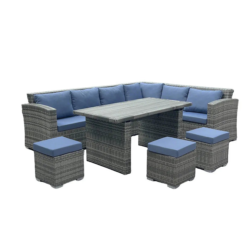 Outdoor rattan sofa Nordic living room balcony courtyard villa rattan chair coffee table combination casual waterproof and sunsc