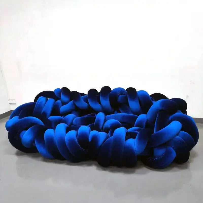 High-End Designer Sectional Sofa Hand-Woven Casual Special-Shaped for Internet Celebrity Personalized Living Sponge Filling