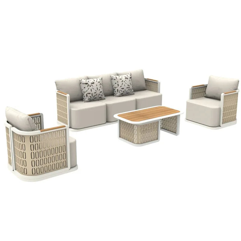 Outdoor Sofa Aluminum patio Villa Courtyard Garden Courtyard High end Hotel Leisure Simple Sofas set