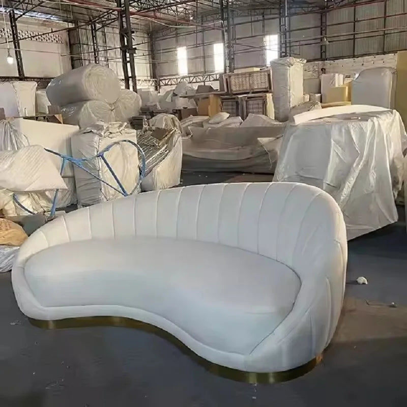 Simple Style Wedding Sofa for Bride and Groom Hot Selling Events Velvet Sofa