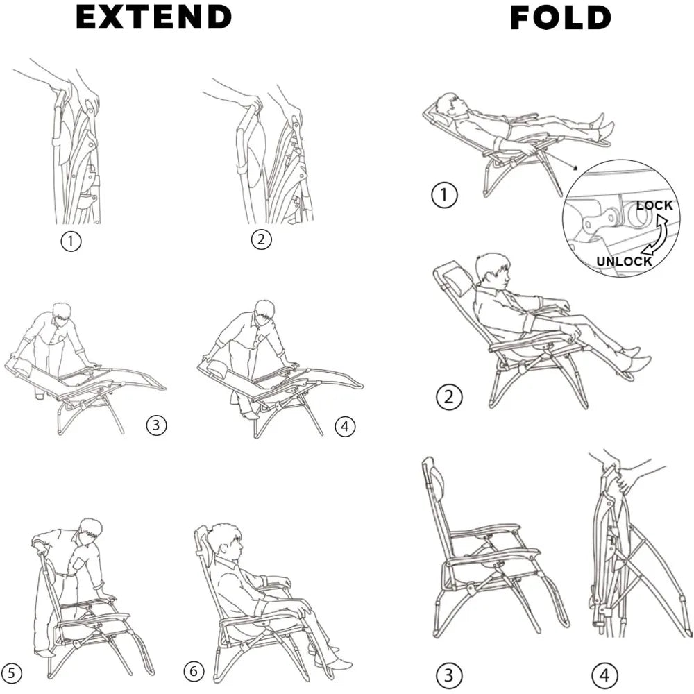 Oversized Padded Zero Gravity Lounge Chair, Foldable Patio Anti Gravity Reclining Chairs Folding Lawn Recliner with Cup Holder f