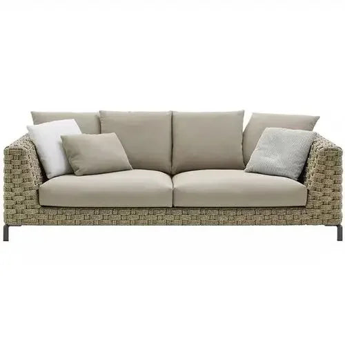Outdoor rattan sofa combination villa courtyard garden furniture homestay outdoor restaurant lounge chair