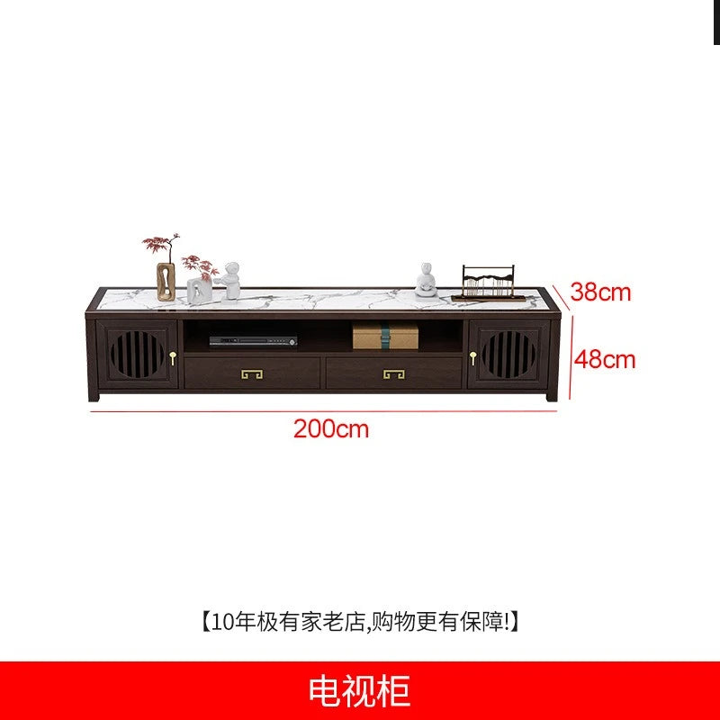 New Chinese-style solid wood sofa combination modern simple Zen Chinese style living room concubine corner wooden light luxury