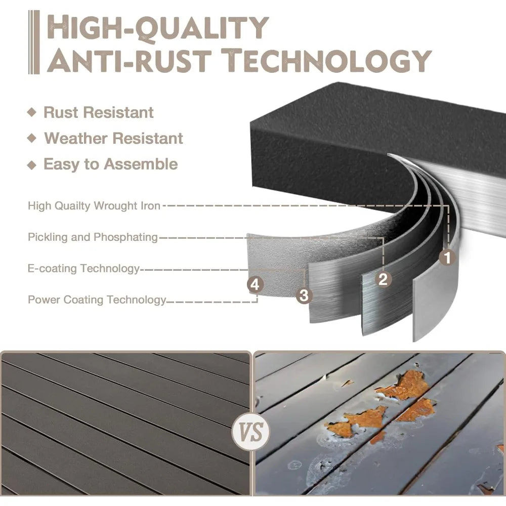 Patio Swivel Chair Set of 2, Heavy Duty Outdoor Dining Chairs with Thickened Cushions, Metal Patio Chairs Gentle Rocker