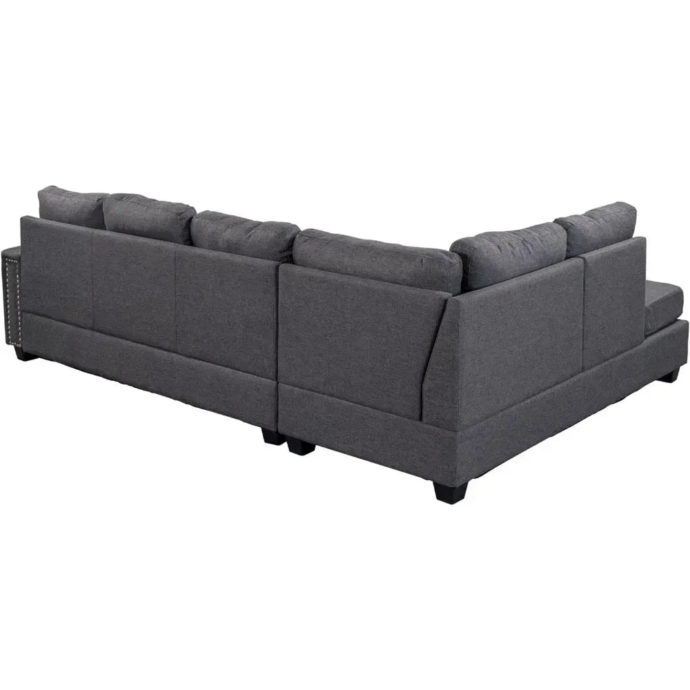 high quality,durable ,practical,Exquisite Comfy Oversized Corner Sofa Cup Holder,Fabric Living Room Furniture Couch Sets