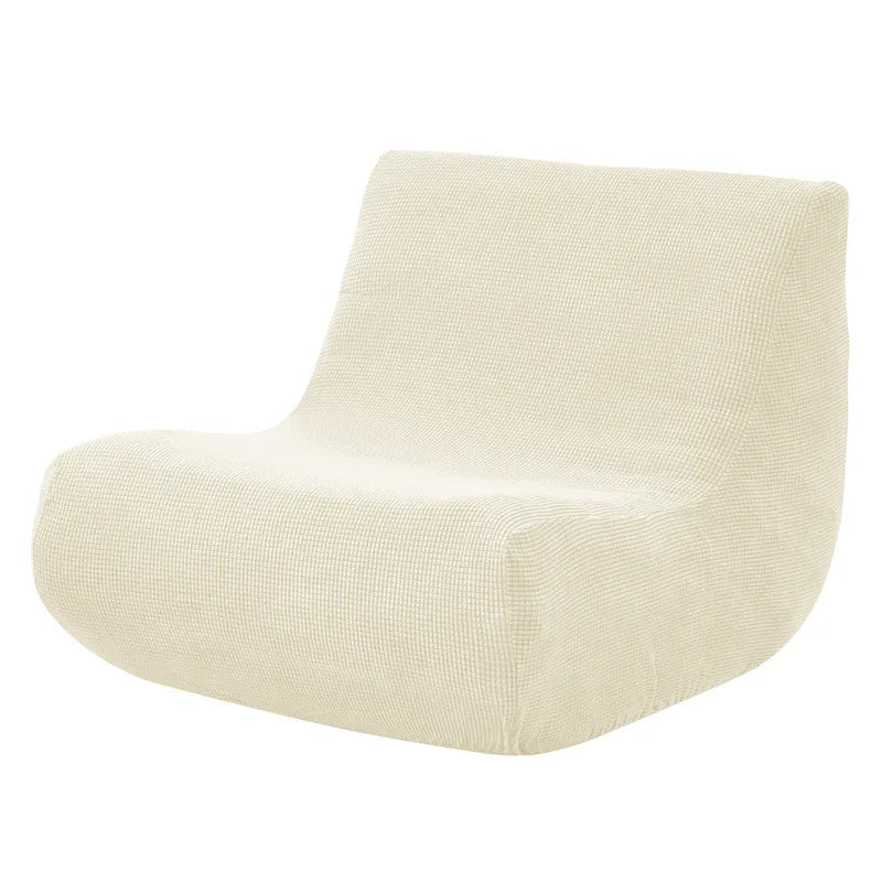 1pc Stretch Lazy Armless Sofa Cover Jacquard Armless Single Sofa Chair Protector for Fireside Chair Adult Bean Bag Chairs Covers