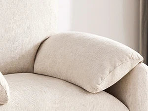 38.6" Wide Accent Chairs for Living Room & Bedroom Modern Lounge Chair, Upholstered Mid-Century Reading Chair,Beige