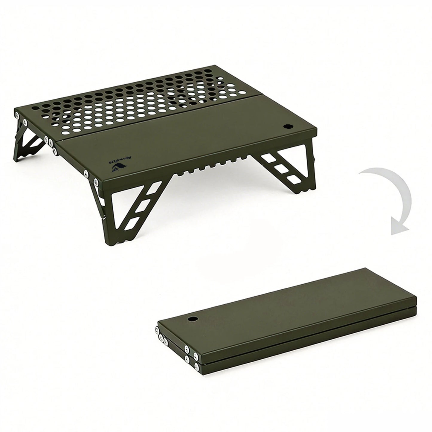 Pocket Mini Table, Foldable Leg Design Aluminum Lightweight Portable Table for Cookware, Camping, Hiking, Fishing