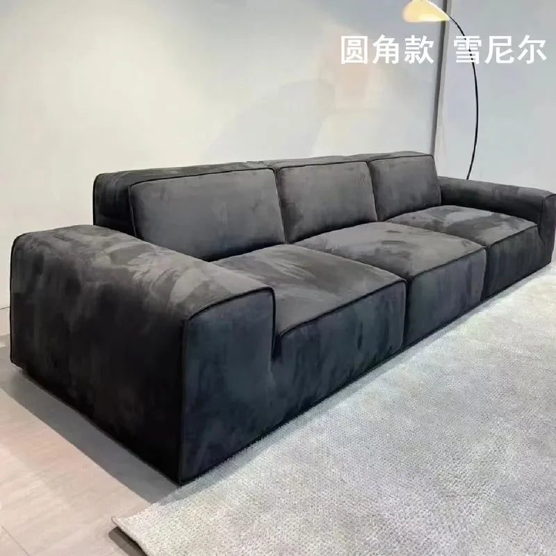 AAModern Vacuum Compression Living Room Lazy Sofa Light Luxury Furniture Corduroy Sponge Filling Multi-Person Sofa Customization