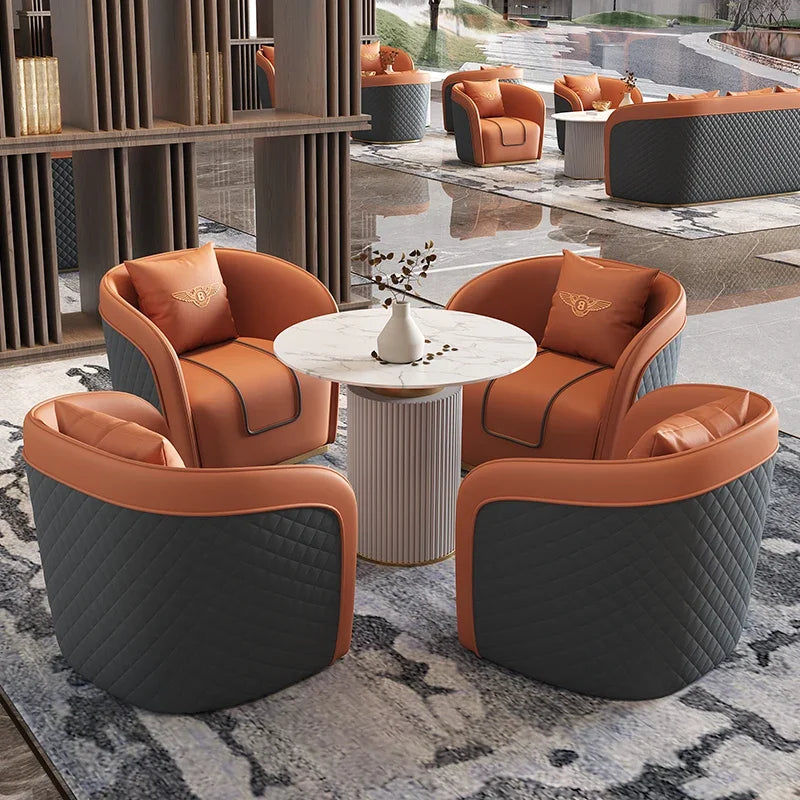 Nordique confort ensemble De 4 chaises moderne balcon salon réception canapé chaises tabourets hôtel Sillas De Sala meubles salon