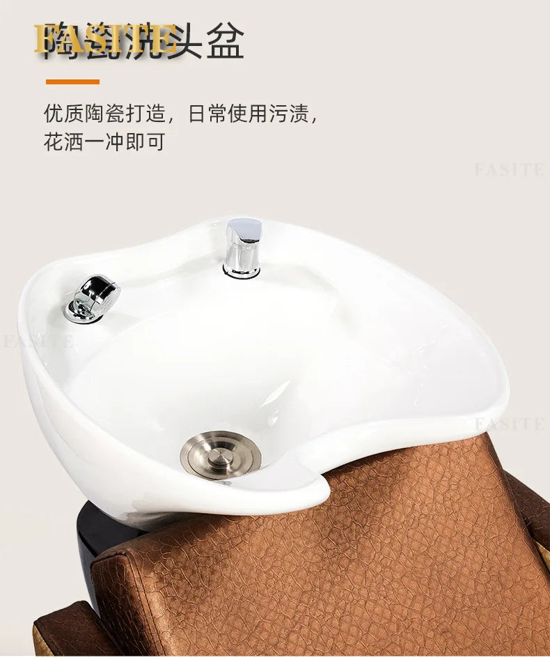 Shampoo bed Beauty salon Hair salon Shampoo chair Semi-reclining massage bed dual-purpose