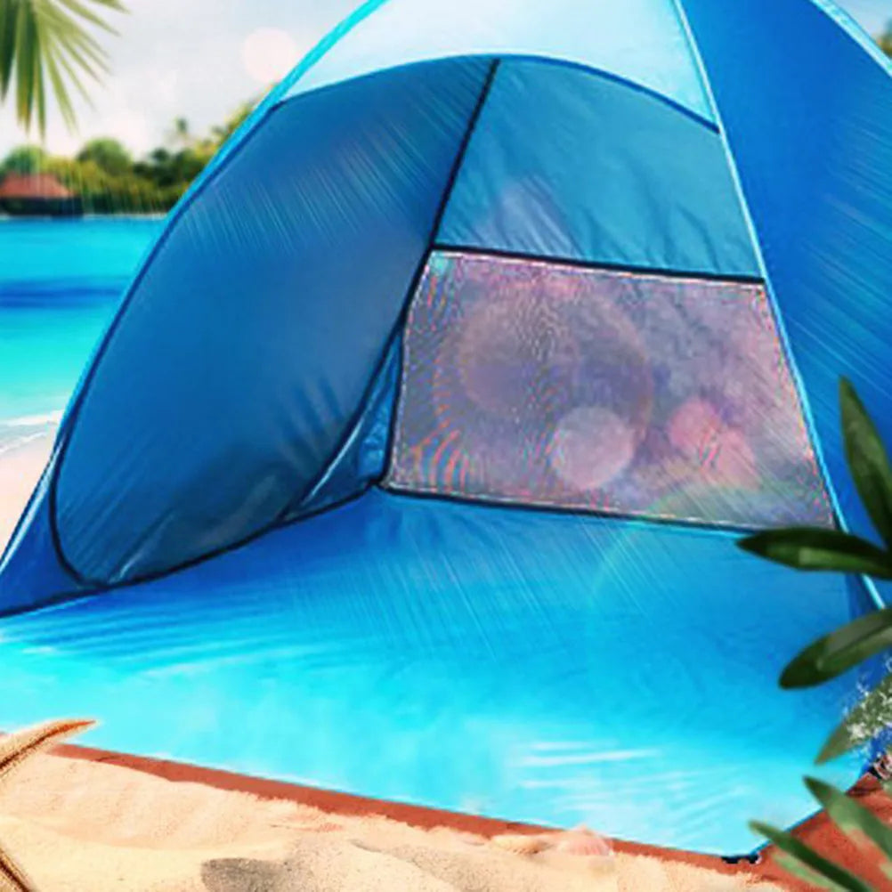 1Pcs Automatic Beach Tent Instant Pop Up Sun Shelter for Camping Fishing Hiking Picnic Outdoor Activities Lightweight Portable