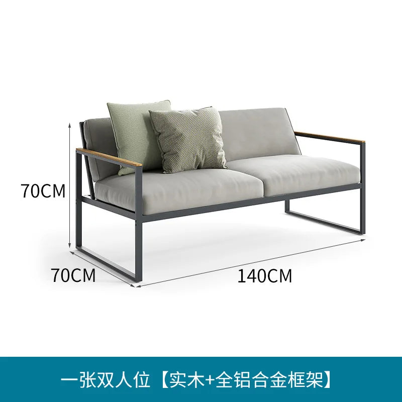 Outdoor Sofa Courtyard Garden Terrace Waterproof Sunscreen Hotel Outdoor Leisure Furniture Combination