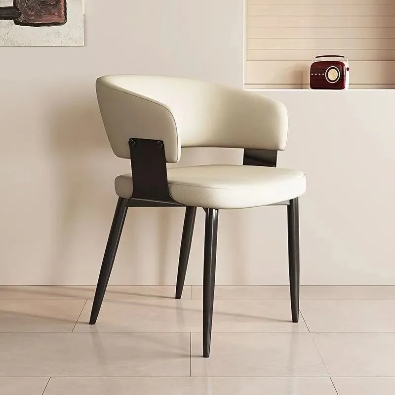 2pcs Modern Minimalist Dining Chairs with Backrest for Home Table And Hotel Island Bar Stools with Armrests