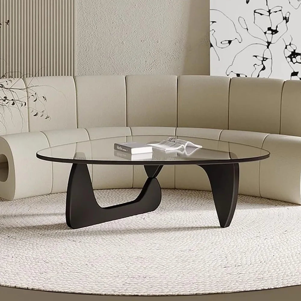 mid century modern glass coffee table for living room, small coffee tables, suitable for bedroom living room reception office ta