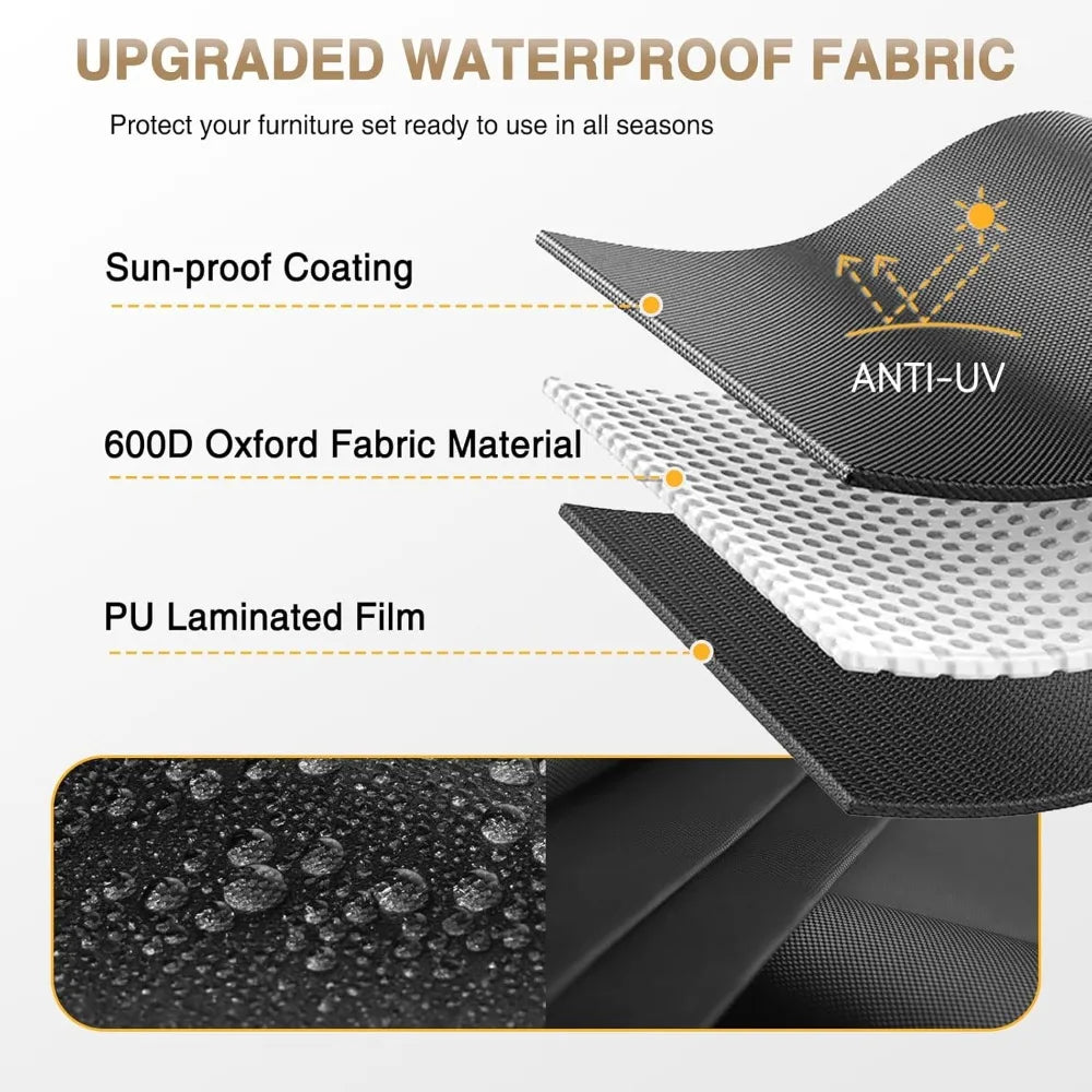 7-piece outdoor patio furniture set with plush cushions - wicker conversation sectional sofa