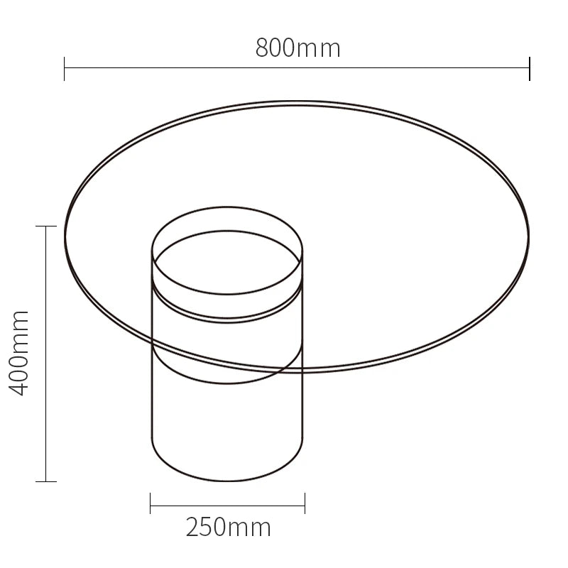 modern design round cement glass top minimalist combination coffee table set living room furniture
