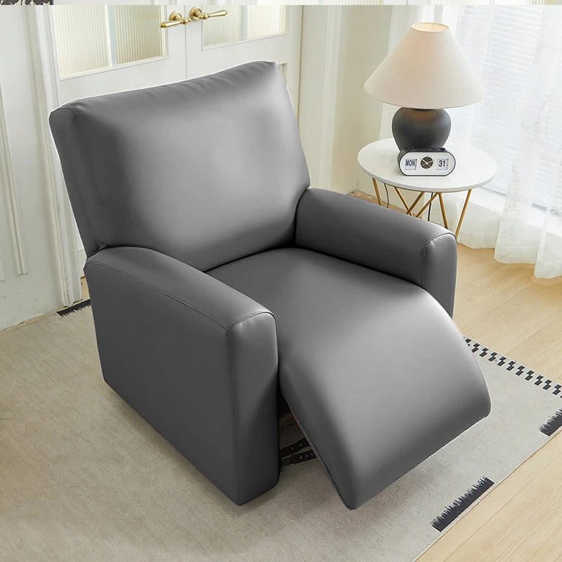 Pu Leather Recliner Sofa Cover Highly Elastic Slipcover for 1 Seater Reclining Armchair Stretch Furniture Protector Home Decor