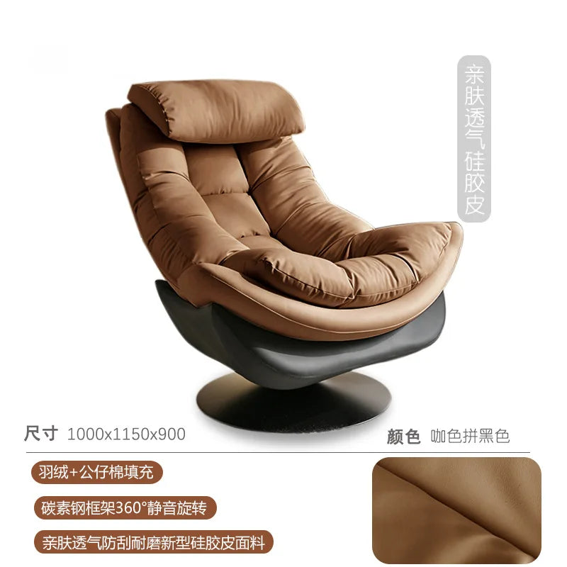 XXMLight luxury single sofa chair rotatable designer leisure lazy sofa