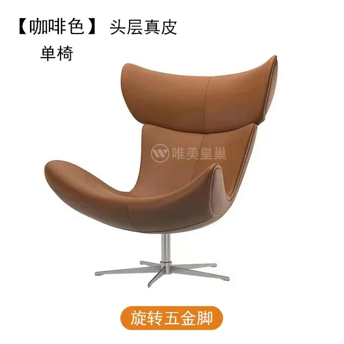 Comfortable Ergonomic Living Room Chairs Modern Leather Nordic Sofa Chairs Designer Recliner Portable Fauteuil Salon Furniture