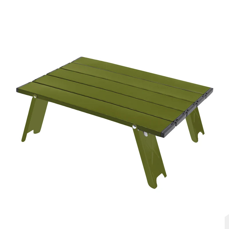 WESTTUNE Lightweight Roll Table Mini Folding Backpacking Fishing Picnic BBQ Outdoor Table Aluminum Living Room Dining Table