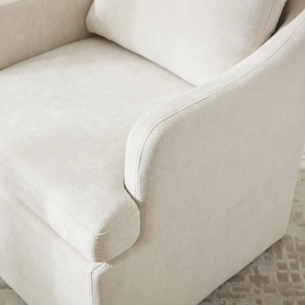 Pair of Modern Upholstered Dining Chairs with Casters, Linen Fabric, Ideal for Kitchen, Dining, and Living Spaces,Customized